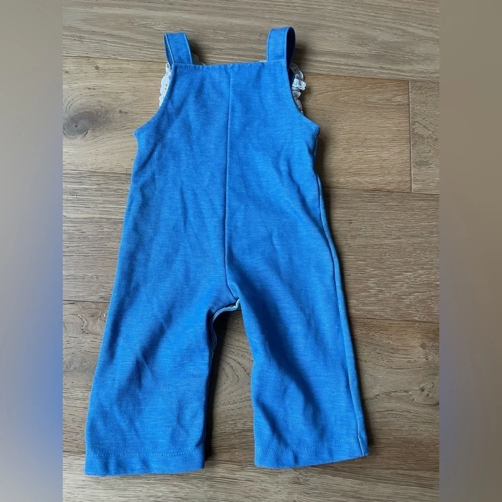 Vintage romper with ruffle and rooster detail
